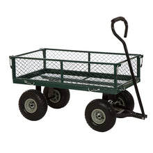 Load image into Gallery viewer, Heavy Duty Green Steel Utility Garden Cart, 550 lbs Weight Capacity