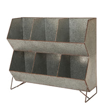 Load image into Gallery viewer, Metal Storage Shelf Organizer Rustic Standing Shelf