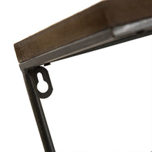 Load image into Gallery viewer, Farmhouse Rustic Metal Wooden Wall Mounted Shelves, Set of 2