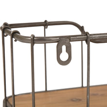 Load image into Gallery viewer, Farmhouse Ructic Metal Wooden Wall Storage Basket Shelves, Set of 2