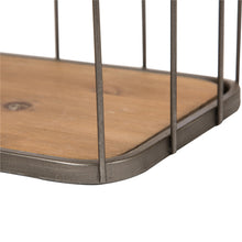 Load image into Gallery viewer, Farmhouse Ructic Metal Wooden Wall Storage Basket Shelves, Set of 2