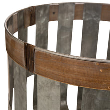 Load image into Gallery viewer, Farmhouse Metal Slotted Storage Basket Galvanized Fall Home Decor, Set of 3