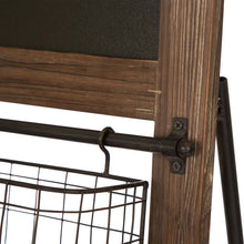 Load image into Gallery viewer, 43.31"H Farmhouse Metal/Wooden Magazine Rack