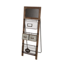 Load image into Gallery viewer, 43.31"H Farmhouse Metal/Wooden Magazine Rack