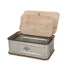 Load image into Gallery viewer, S/2 Galvanized Wood Storage Chests