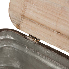 Load image into Gallery viewer, S/2 Galvanized Wood Storage Chests