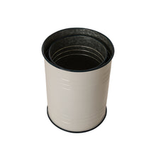 Load image into Gallery viewer, White Farmhouse Metal Enamel Storage Accent Table or Stool with Round Wood Lid, Set of 2