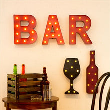Load image into Gallery viewer, Vintage Marquee LED Lighted Letter B Sign Battery Operated Red