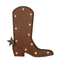 Load image into Gallery viewer, Vintage Rustic Farmhouse Marquee LED Cowboy Boot Sign