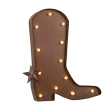 Load image into Gallery viewer, Vintage Rustic Farmhouse Marquee LED Cowboy Boot Sign