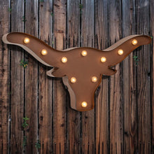 Load image into Gallery viewer, Vintage Rustic Farmhouse LED Marquee Ox Head Sign