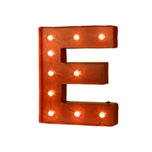 Load image into Gallery viewer, Vintage Marquee LED Lighted Letter E Sign Battery Operated Red