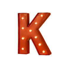 Load image into Gallery viewer, Vintage Marquee LED Lighted Letter K Sign Battery Operated Red