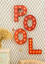 Load image into Gallery viewer, Vintage Marquee LED Lighted Letter O Sign Battery Operated Red