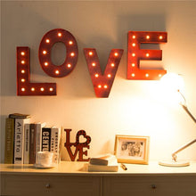 Load image into Gallery viewer, Vintage Marquee LED Lighted Letter O Sign Battery Operated Red