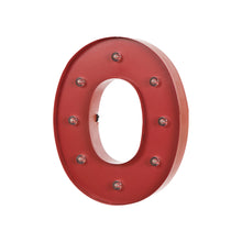 Load image into Gallery viewer, Vintage Marquee LED Lighted Letter O Sign Battery Operated Red