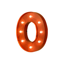 Load image into Gallery viewer, Vintage Marquee LED Lighted Letter O Sign Battery Operated Red