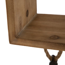 Load image into Gallery viewer, S/2 Farmhouse Wooden/Iron Wall Shelves with Hooks