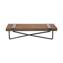 Load image into Gallery viewer, 15.75"L Farmhouse Rustic Metal/Wooden Wall Shelves, Set of 2