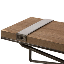 Load image into Gallery viewer, 15.75"L Farmhouse Rustic Metal/Wooden Wall Shelves, Set of 2