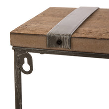 Load image into Gallery viewer, 15.75"L Farmhouse Rustic Metal/Wooden Wall Shelves, Set of 2