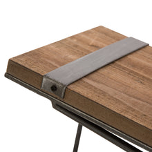 Load image into Gallery viewer, 31.5"L Farmhouse Rustic Metal/Wooden Wall Shelf