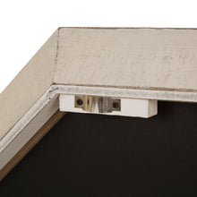 Load image into Gallery viewer, Makeup Mirror 34.25"H Farmhouse Washed White Octagon Wood Mirror