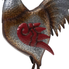 Load image into Gallery viewer, 21.25"H Farmhouse Rustic Galvanized Metal Rooster Statue Décor