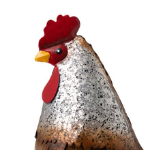 Load image into Gallery viewer, 15.25"H Farmhouse Rustic Galvanized Metal Hen Statue Décor
