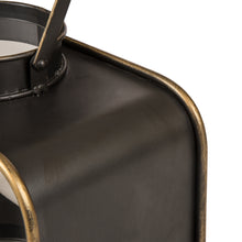 Load image into Gallery viewer, Contemporary Metal Lantern with Glass Hanging Decorative Candle Holder 13" H