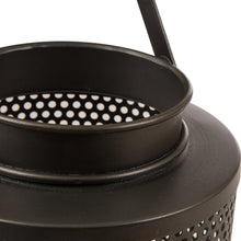 Load image into Gallery viewer, Decorative Candle Lantern Industrial Style Cutout Metal Hanging Lantern 18.5" H