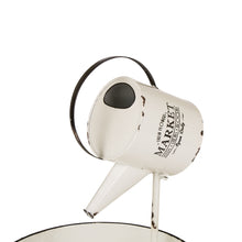 Load image into Gallery viewer, Metal Tiered Water Fountain Enamel Watering Can Garden Tools Farmhouse Decor 30" H