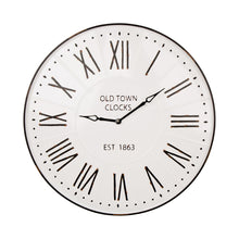 Load image into Gallery viewer, 31.5" Oversized Farmhouse Metal Enamel Wall Clock