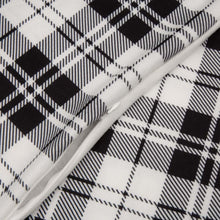 Load image into Gallery viewer, 72"L*48"W Polar Fleece Black & White Plaid Reversible Duvet Cover