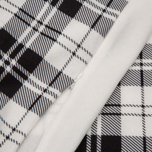 Load image into Gallery viewer, 72"L*48"W Polar Fleece Black & White Plaid Reversible Duvet Cover