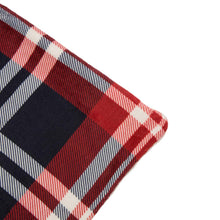 Load image into Gallery viewer, 72"L*48"W Flannel Red/Blue/White Plaid Reversible Duvet Cover
