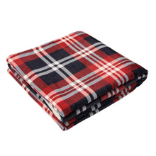 Load image into Gallery viewer, 72"L*48"W Flannel Red/Blue/White Plaid Reversible Duvet Cover