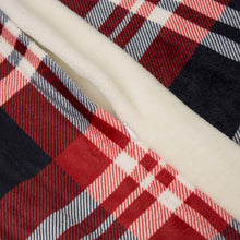 Load image into Gallery viewer, 72"L*48"W Flannel Red/Blue/White Plaid Reversible Duvet Cover