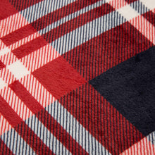 Load image into Gallery viewer, 72"L*48"W Flannel Red/Blue/White Plaid Reversible Duvet Cover