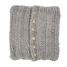 Load image into Gallery viewer, 18"L*18"W Gray Handmade Acrylic Cable Knit Pillow Cover