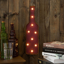Load image into Gallery viewer, Vintage Marquee LED Lighted Wine Bottle Sign Wall Decor Battery Operated Red