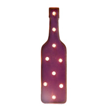 Load image into Gallery viewer, Vintage Marquee LED Lighted Wine Bottle Sign Wall Decor Battery Operated Red