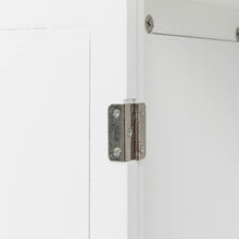 Load image into Gallery viewer, 65.50"H Wooden Floor Storage Cabinet with 3-Shelf and 1 Shutter Door, White