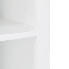 Load image into Gallery viewer, 65.50"H Wooden Floor Storage Cabinet with 3-Shelf and 1 Shutter Door, White