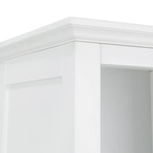 Load image into Gallery viewer, 65.50"H Wooden Floor Storage Cabinet with 3-Shelf and 1 Shutter Door, White