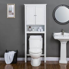 Load image into Gallery viewer, 68.25"H Wooden Free Standing Storage Cabinet Spacesaver, White
