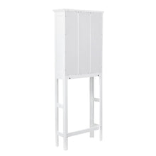 Load image into Gallery viewer, 68.25"H Wooden Free Standing Storage Cabinet Spacesaver, White