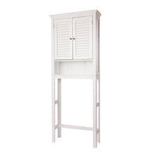 Load image into Gallery viewer, 68.25"H Wooden Free Standing Storage Cabinet Spacesaver, White