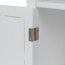Load image into Gallery viewer, 32" H Wooden Floor Storage Cabinet with 2 Shutter Door, White