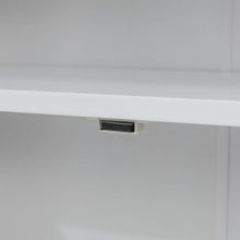 Load image into Gallery viewer, 32" H Wooden Floor Storage Cabinet with 2 Shutter Door, White
